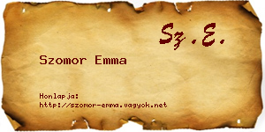 Szomor Emma névjegykártya